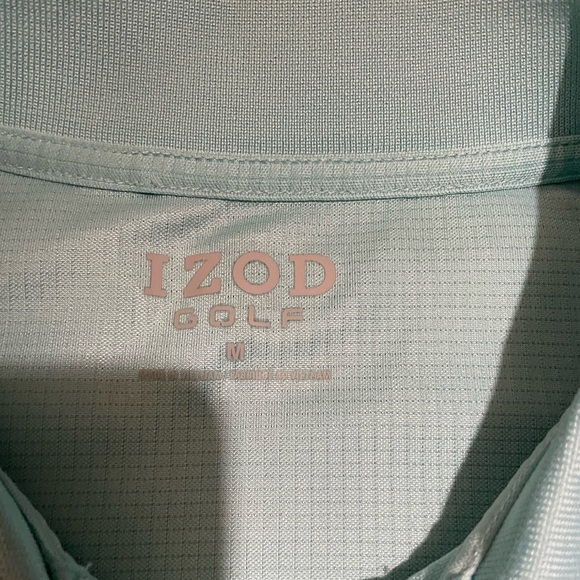 Izod golf shirt, mint green, men’s medium - Picture 3 of 4